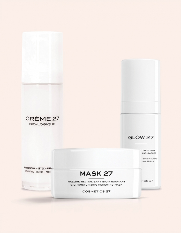 routine super glow creme biologique glow serum mask masque visage cosmetics 27 naturel centella asiatica bonne mine eclat